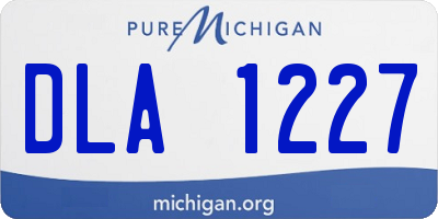 MI license plate DLA1227
