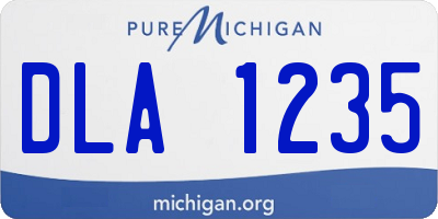 MI license plate DLA1235
