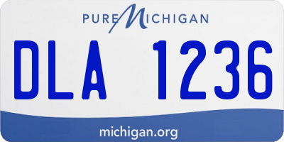 MI license plate DLA1236