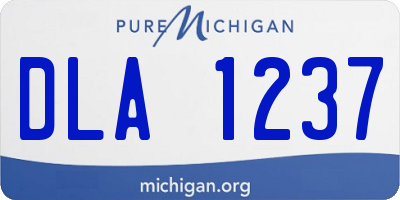 MI license plate DLA1237