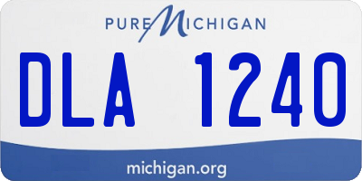 MI license plate DLA1240