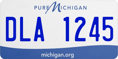 MI license plate DLA1245