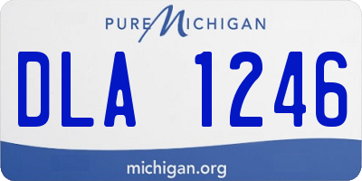 MI license plate DLA1246