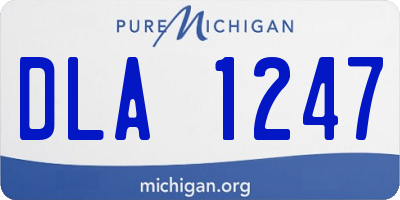 MI license plate DLA1247