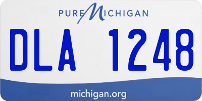 MI license plate DLA1248