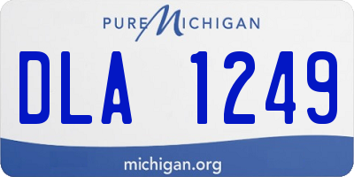 MI license plate DLA1249