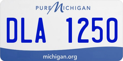 MI license plate DLA1250