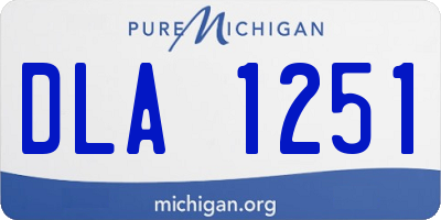 MI license plate DLA1251