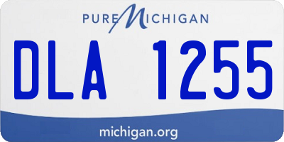 MI license plate DLA1255