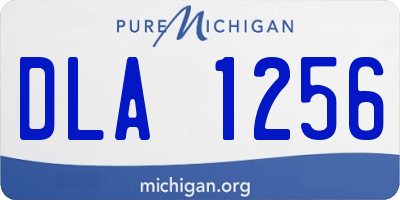 MI license plate DLA1256