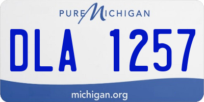 MI license plate DLA1257
