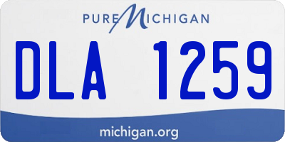 MI license plate DLA1259