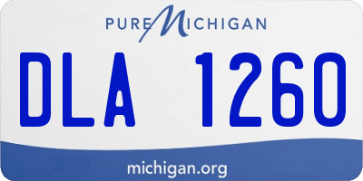 MI license plate DLA1260