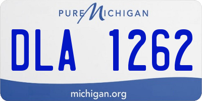 MI license plate DLA1262