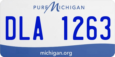 MI license plate DLA1263