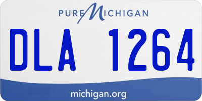 MI license plate DLA1264