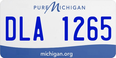 MI license plate DLA1265