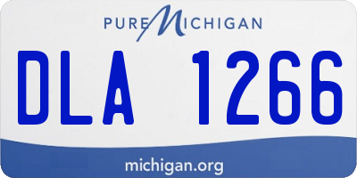 MI license plate DLA1266
