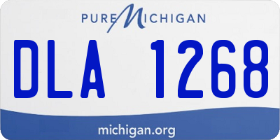 MI license plate DLA1268