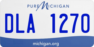 MI license plate DLA1270