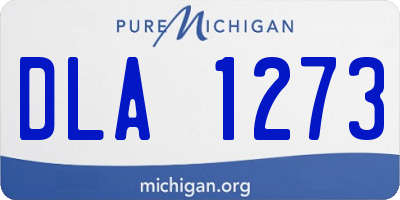 MI license plate DLA1273