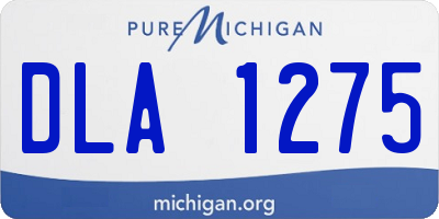MI license plate DLA1275