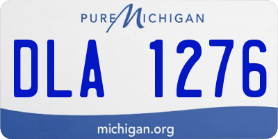 MI license plate DLA1276