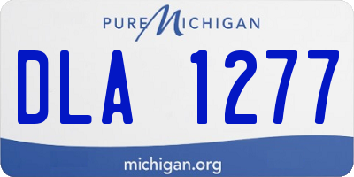 MI license plate DLA1277