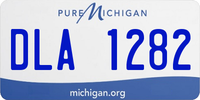 MI license plate DLA1282