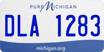 MI license plate DLA1283