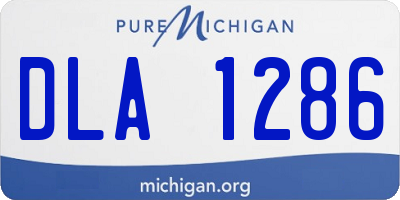 MI license plate DLA1286