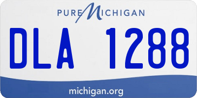 MI license plate DLA1288