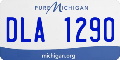 MI license plate DLA1290