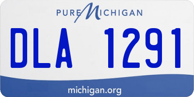MI license plate DLA1291