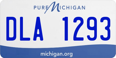 MI license plate DLA1293