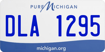MI license plate DLA1295