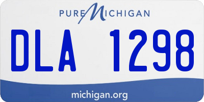 MI license plate DLA1298
