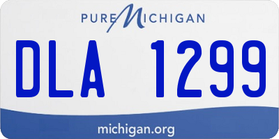 MI license plate DLA1299
