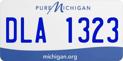 MI license plate DLA1323