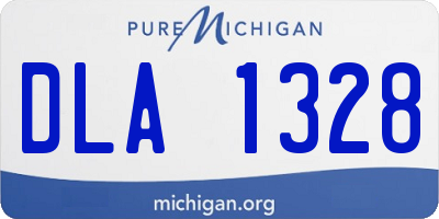 MI license plate DLA1328