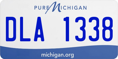 MI license plate DLA1338
