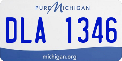 MI license plate DLA1346