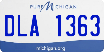 MI license plate DLA1363