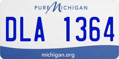 MI license plate DLA1364