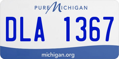 MI license plate DLA1367
