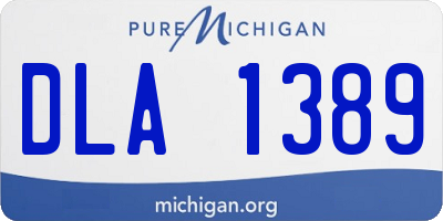 MI license plate DLA1389