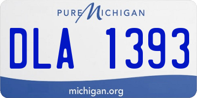 MI license plate DLA1393