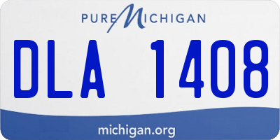 MI license plate DLA1408