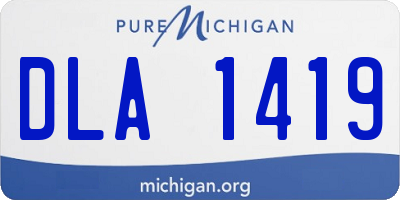 MI license plate DLA1419
