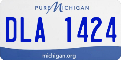 MI license plate DLA1424